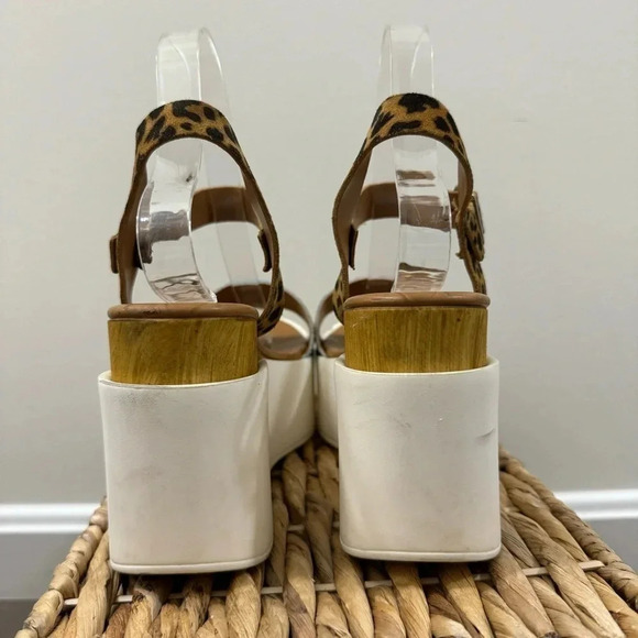 Steve Madden Prestyn Tie Dye & Leopard Platform Sandals 9 - Picture 3 of 9